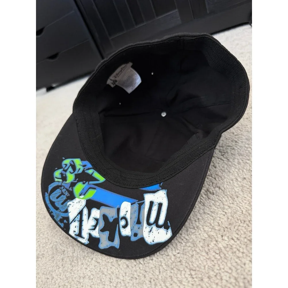Disney Black & Blue Punk Mohawk Mickey Mouse Trucker Hat Baseball SnapBack Cap